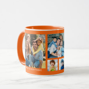 Mug Créez votre propre collage photo de famille 5 Oran