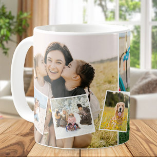 Mug Créez votre propre collage photo personnalisé de 7