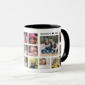 Mug Créez votre propre collection de 18 photos Nom de  (Devant droit)
