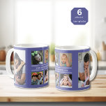 Mug Créez votre propre collection de photos 6<br><div class="desc">Photo personnalisée collage tasse à café pour personnaliser avec 6 photos et nom de famille.</div>