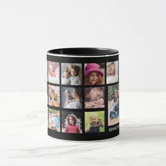 Mug Créez votre propre collection photo 22 Nom de fami (Centre)