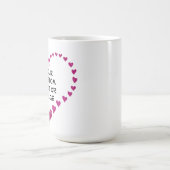 Mug Créez votre propre conception de coeur rose Custom (Centre)