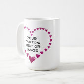 Mug Créez votre propre conception de coeur rose Custom (Devant gauche)