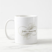 Mug Créez votre propre conception d'or d'anniversaire (Gauche)