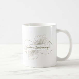 Mug Créez votre propre conception d'or d'anniversaire