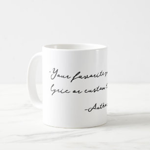 Mug Créez votre propre devis de calligraphie