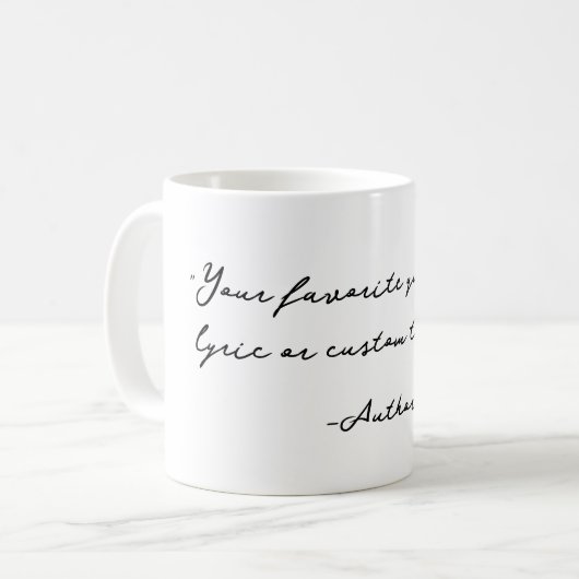 Mug Créez votre propre devis de calligraphie (Devant gauche)