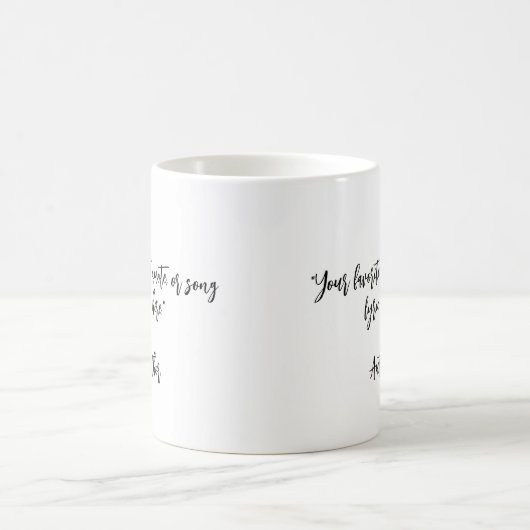 Mug Créez votre propre devis de calligraphie (Centre)