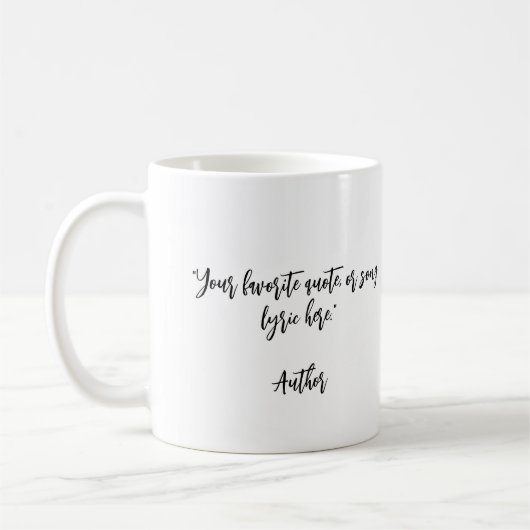 Mug Créez votre propre devis de calligraphie (Gauche)