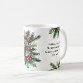 Mug Créez votre propre devis Noël Botanique Floral (Devant droit)