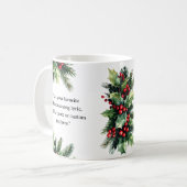 Mug Créez votre propre devis Noël Botanique Floral (Devant gauche)