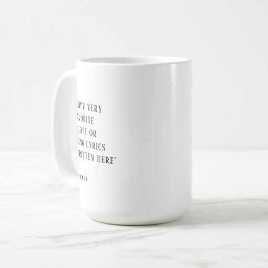 Mug Créez votre propre - devis ou chanson préférés (Devant gauche)