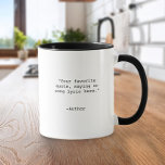 Mug Créez votre propre devis personnalisé<br><div class="desc">Créez votre propre tasse à café de devis personnalisée. Caractéristiques minimaliste personnalisable typographie de machine à écrire.</div>