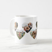 Mug Créez votre propre forme de coeur Collage photo (Devant gauche)