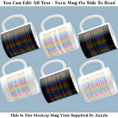 Mug Créez Votre Propre Message Caché Arc-en-ciel Amusa