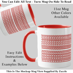 Mug Créez Votre Propre Message Caché Court Personnalis