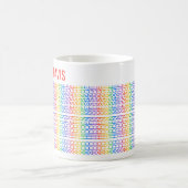 Mug Créez Votre Propre Message Caché et Nom Arc-en-Cie (Centre)