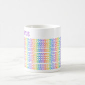 Mug Créez Votre Propre Message Caché et Nom Arc-en-Cie (Centre)