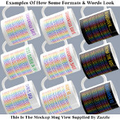 Mug Créez Votre Propre Message Caché et Nom Arc-en-cie