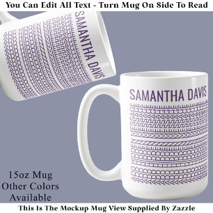 Mug Créez Votre Propre Message Caché Long & Nom 151PW