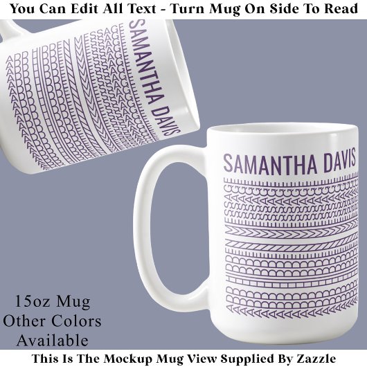 Mug Créez Votre Propre Message Caché Long & Nom 151PW