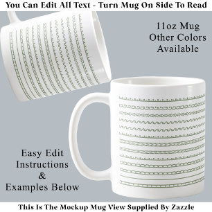 Mug Créez Votre Propre Message Caché Minimaliste Moder