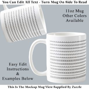 Mug Créez Votre Propre Message Caché Minimaliste Moder
