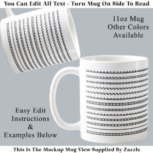 Mug Créez Votre Propre Message Caché Minimaliste Moder
