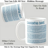 Mug Créez votre propre message et nom long caché 151TW