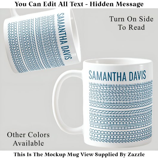 Mug Créez votre propre message et nom long caché 151TW