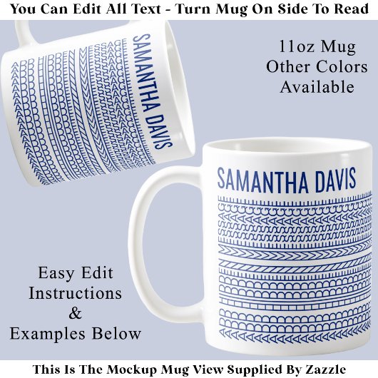 Mug Créez Votre Propre Message Long Caché & Nom 151BuW