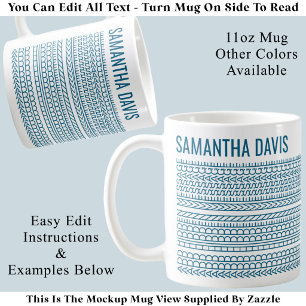 Mug Créez Votre Propre Message Long Caché & Nom 151TW
