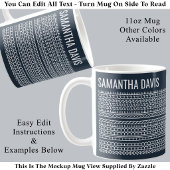 Mug Créez Votre Propre Message Long Caché & Nom 151WB