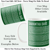 Mug Créez Votre Propre Message Long Caché & Nom 151WG