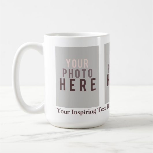 Mug Créez votre propre modèle photo triple d'image (Gauche)