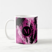 Mug Créez votre propre monogramme Camo rose personnali (Gauche)