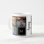 Mug Créez votre propre monogramme de collage de photos (Devant gauche)