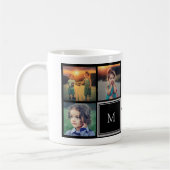 Mug Créez votre propre monogramme de collage de photos (Gauche)