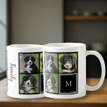 Mug Créez votre propre monogramme de collage photo de<br><div class="desc">Collage photo personnalisé et monographie Vous pouvez ajouter vos plus belles photos et changer le monogramme et le script de famille. Vous pouvez facilement changer les photos,  ajouter vos propres photos spéciales. Beau cadeau pour famille,  amis,  grands-parents ! Si vous avez besoin d'aide,  veuillez me contacter.</div>