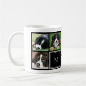 Mug Créez votre propre monogramme de collage photo de  (Gauche)