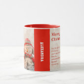 Mug Créez votre propre Noël de famille rouge (Centre)