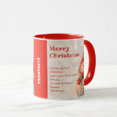 Mug Créez votre propre Noël de famille rouge (Devant droit)