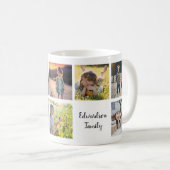 Mug Créez votre propre nom de collage photo de famille (Devant droit)