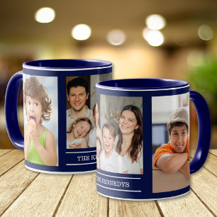 Mug Créez Votre Propre Nom de Famille 3 Collage de Pho