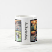 Mug Créez votre propre nom de famille de collage photo (Centre)