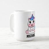 Mug Créez Votre Propre Nom Unicorne Cute (Devant gauche)
