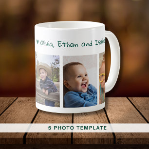 Mug Créez Votre Propre Nous Vous Aimons Pop 5 Photo Co