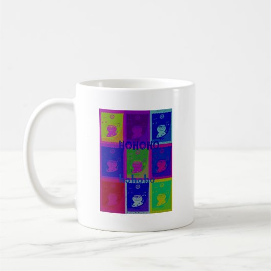 Mug Créez votre propre Père Noël HoHoho Pop Art spécia (Gauche)