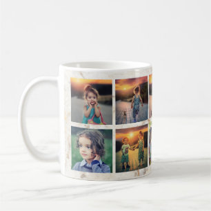 Mug Créez votre propre photo de famille collage marbr