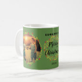 Mug Créez votre propre photo de famille Joyeux Noël (Devant gauche)